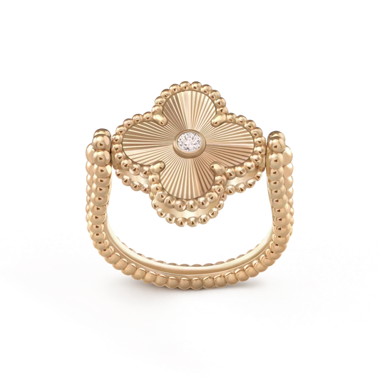 [⭐moonlume]CLOVER RIVERSIBLE ROSE GOLD RING