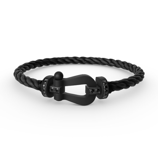 [⭐moonlume]FORCE LARGE SERIES HORSESHOE BLACK SAMURAI BRACELET