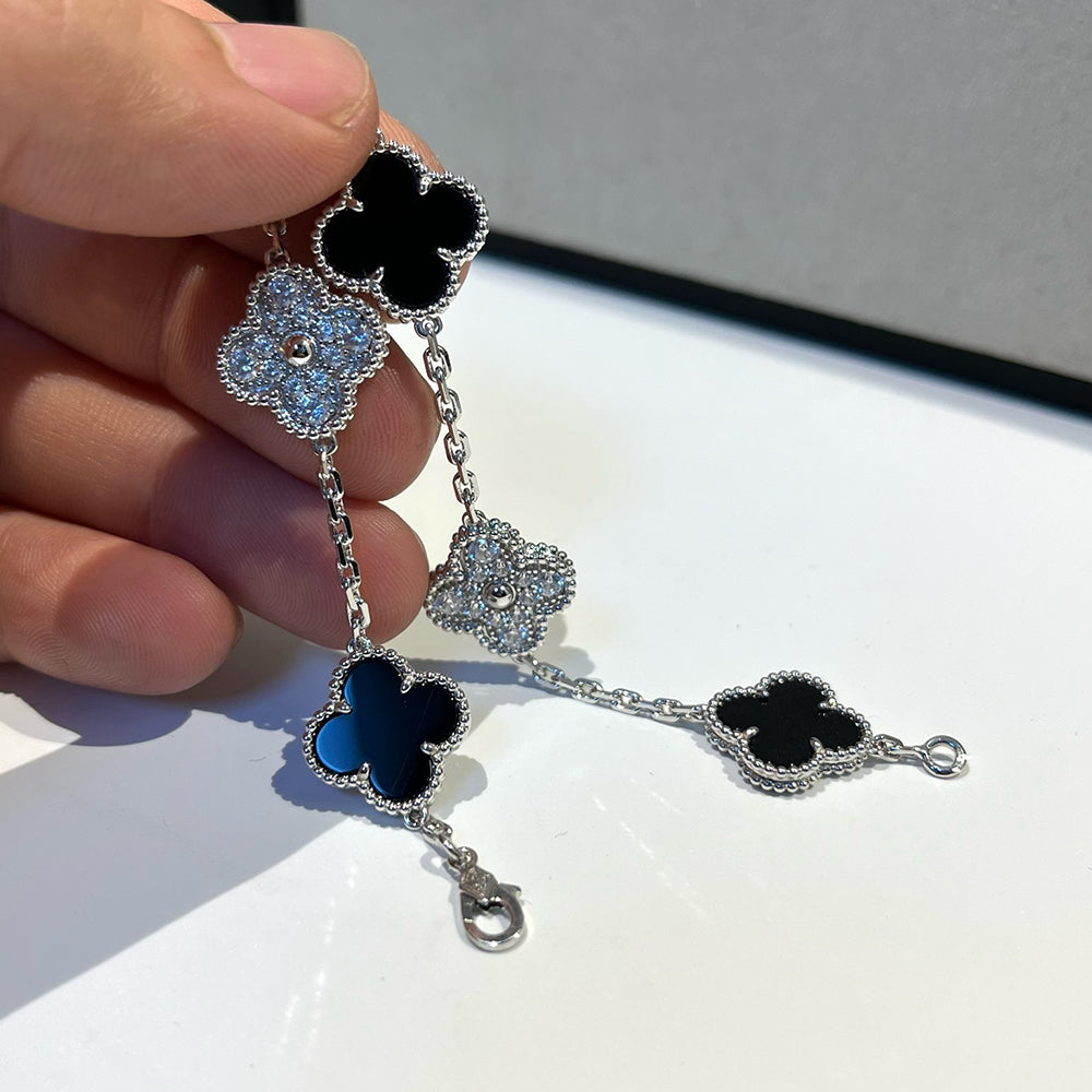 [⭐moonlume] CLOVER 5 MOTIF ONYXS BRACELET COLLECTION