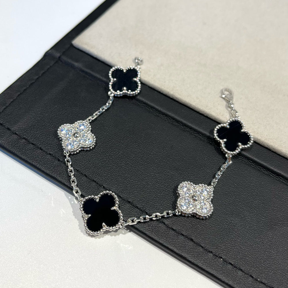 [⭐moonlume] CLOVER 5 MOTIF ONYXS BRACELET COLLECTION