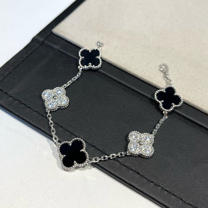 [⭐moonlume] CLOVER 5 MOTIF ONYXS BRACELET COLLECTION