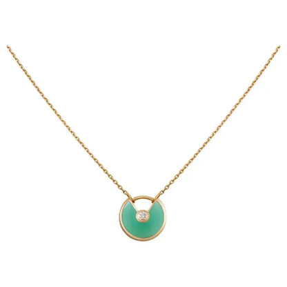 [⭐moonlume]AMULETTE GOLD MALACHITE NECKLACE