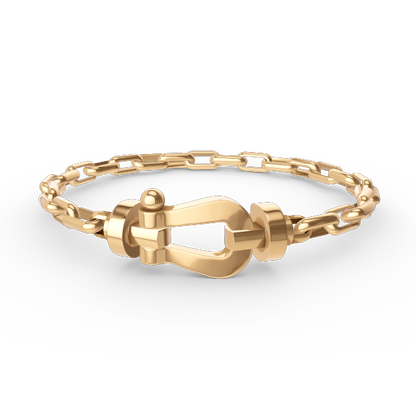 [⭐moonlume]FORCE LARGE HORSESHOE CLASP  METAL BRACELET