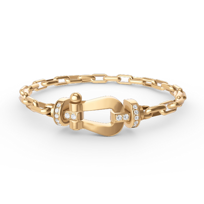 [⭐moonlume]FORCE LARGE HORSESHOE CLASP  METAL BRACELET