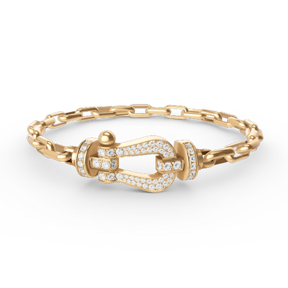 [⭐moonlume]FORCE LARGE HORSESHOE CLASP  METAL BRACELET