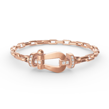 [⭐moonlume]FORCE LARGE HORSESHOE CLASP  METAL BRACELET
