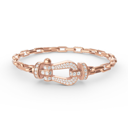 [⭐moonlume]FORCE LARGE HORSESHOE CLASP  METAL BRACELET