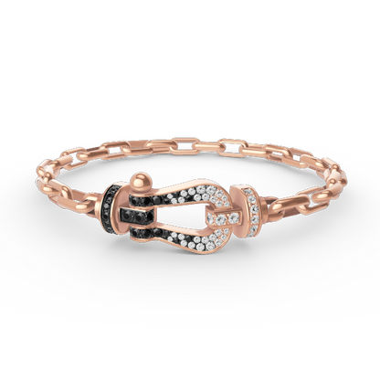 [⭐moonlume]FORCE LARGE HORSESHOE CLASP  METAL BRACELET