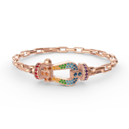 [⭐moonlume]FORCE LARGE HORSESHOE CLASP  METAL BRACELET