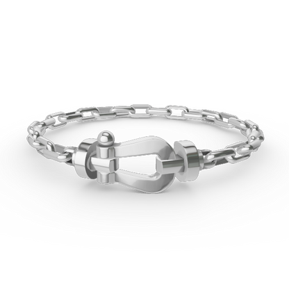 [⭐moonlume]FORCE LARGE HORSESHOE CLASP  METAL BRACELET