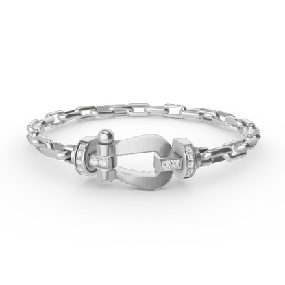 [⭐moonlume]FORCE LARGE HORSESHOE CLASP  METAL BRACELET