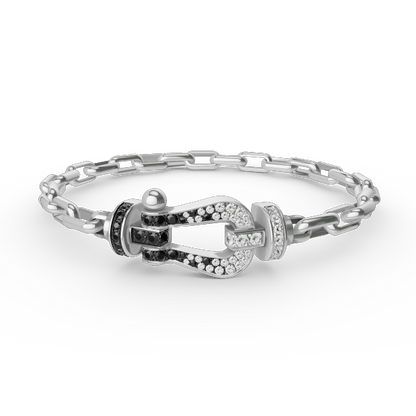 [⭐moonlume]FORCE LARGE HORSESHOE CLASP  METAL BRACELET