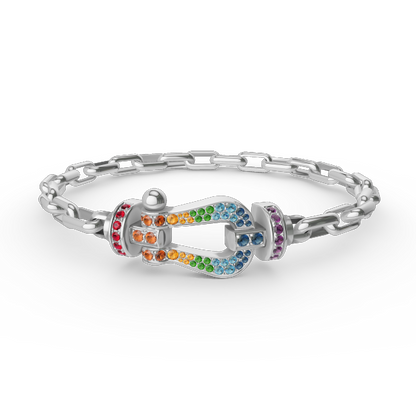 [⭐moonlume]FORCE LARGE HORSESHOE CLASP  METAL BRACELET