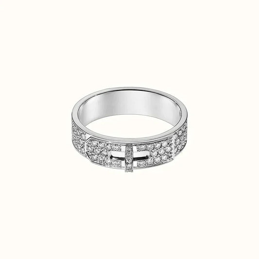 [⭐moonlume]KELLY SILVER DIAMOND RING