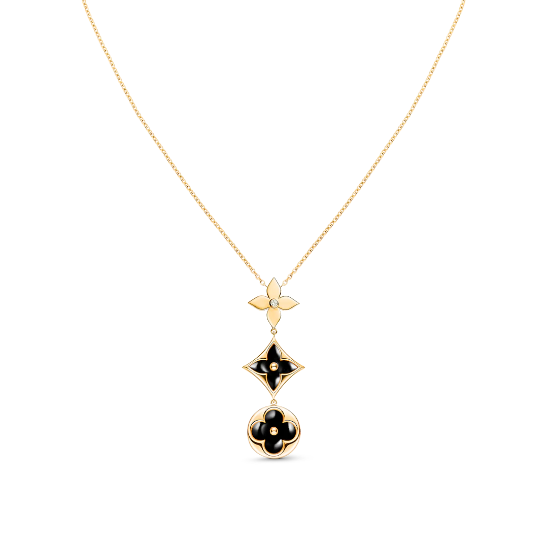 [⭐moonlume]STAR AND SUN ONYX PINK GOLD NECKLACE