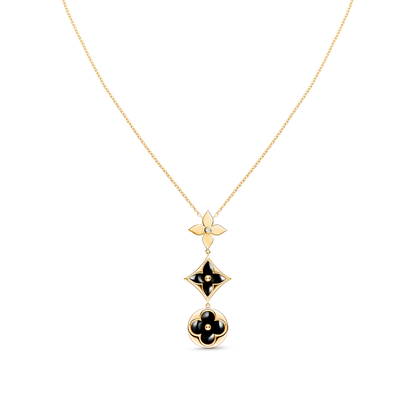 [⭐moonlume]STAR AND SUN ONYX PINK GOLD NECKLACE
