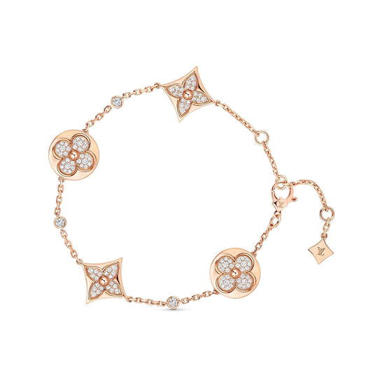 [⭐moonlume]STAR AND SUN 4 MOTIFS GOLD DIAMONDS BRACELET