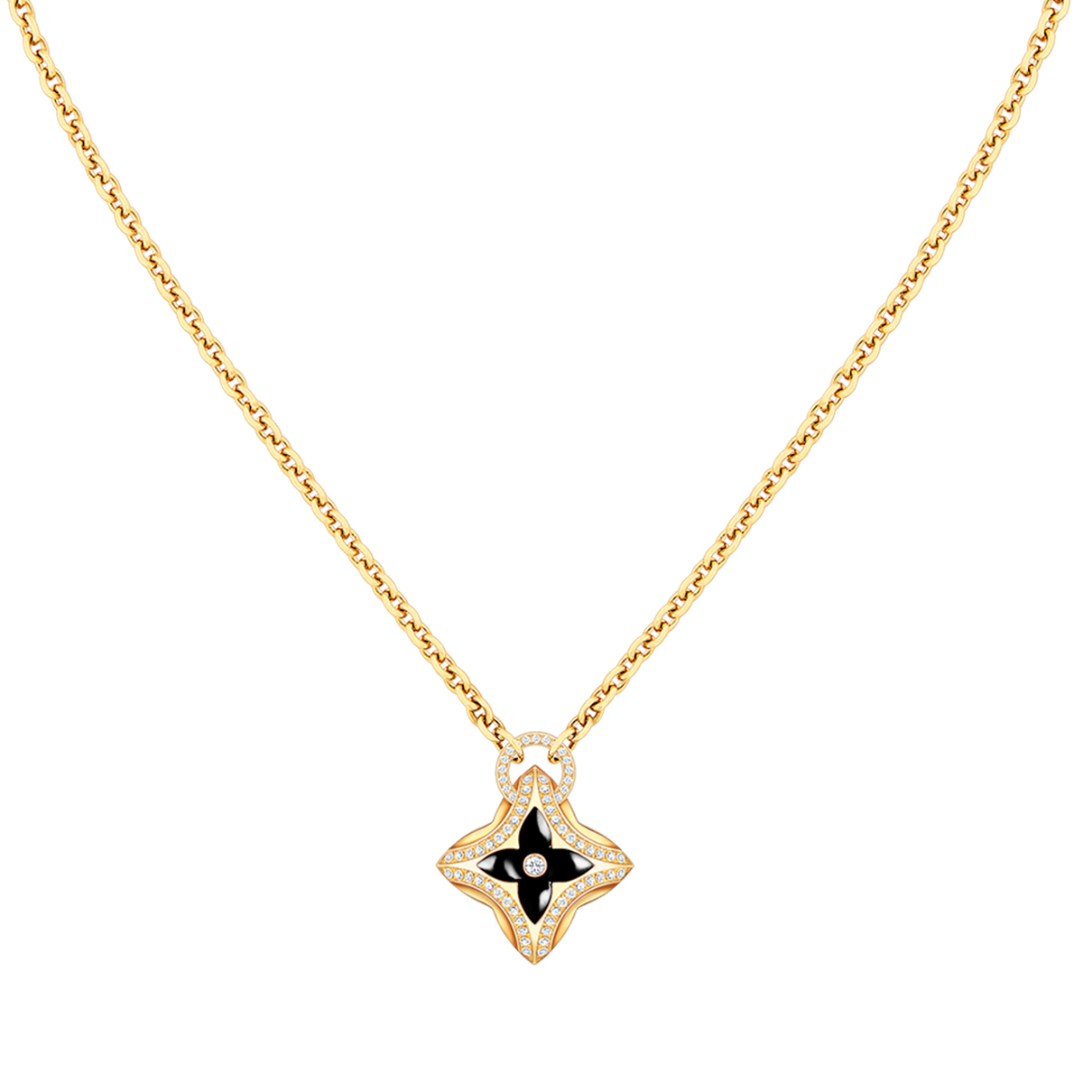 [⭐moonlume]STAR PEDANT PINK GOLD DIAMOND NECKLACE