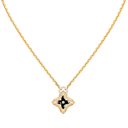 [⭐moonlume]STAR PEDANT PINK GOLD DIAMOND NECKLACE