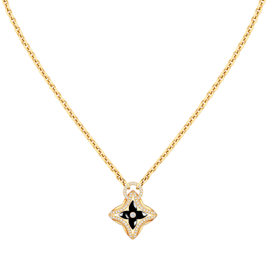[⭐moonlume]STAR PEDANT PINK GOLD DIAMOND NECKLACE