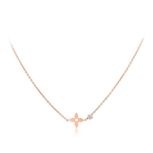 [⭐moonlume]BLOSSOM PENDANT PINK GOLD AND DIAMOND