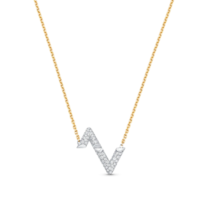 [⭐moonlume]VOLT SILVER DIAMOND PEDANT NECKLACE