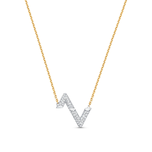 [⭐moonlume]VOLT SILVER DIAMOND PEDANT NECKLACE