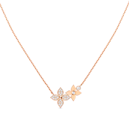 [⭐moonlume]STAR BLOSSOM NECKLACE PINK GOLD DIAMONDS