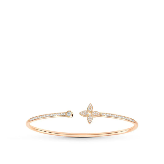 [⭐moonlume]IDYLLE PINK GOLD OPEN BRACELET DIAMOND PAVED