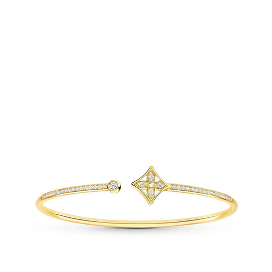 [⭐moonlume]IDYLLE GOLD OPEN BRACELET DIAMOND PAVED