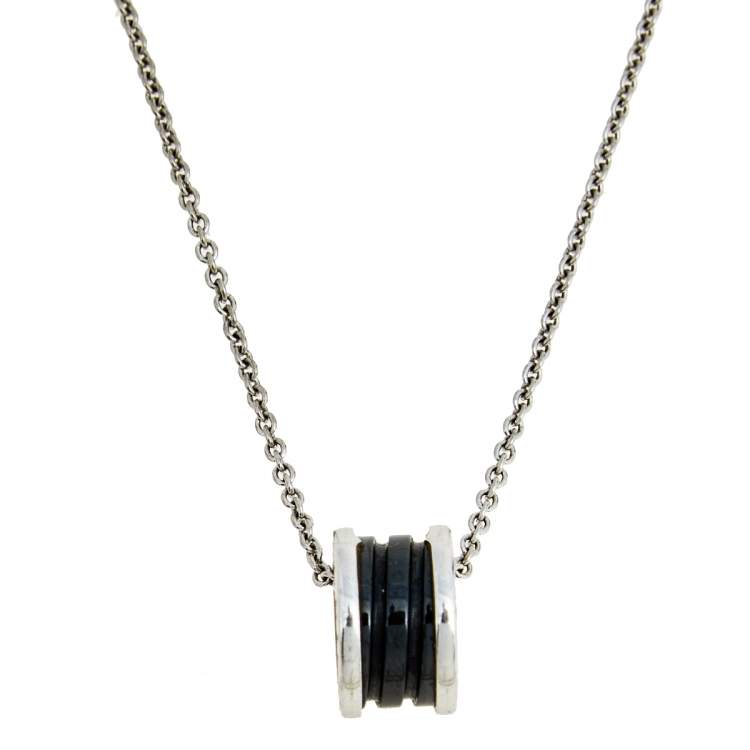 [⭐moonlume]ZERO 1 BLACK CERAMIC SILVER NECKLACE