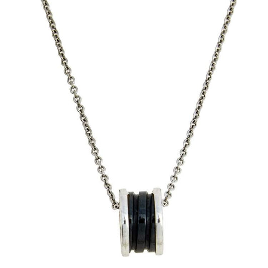 [⭐moonlume]ZERO 1 BLACK CERAMIC SILVER NECKLACE
