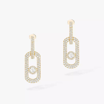 [⭐moonlume]So Move XL Pave_-Set Diamond Pendant Earrings
