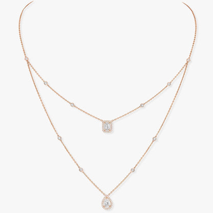 [⭐moonlume]MY TWIN 2 ROW DIAMOND NECKLACE