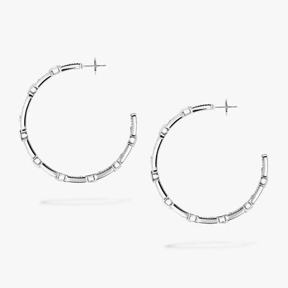 [[⭐moonlume]Move Link Diamond Hoop Earrings