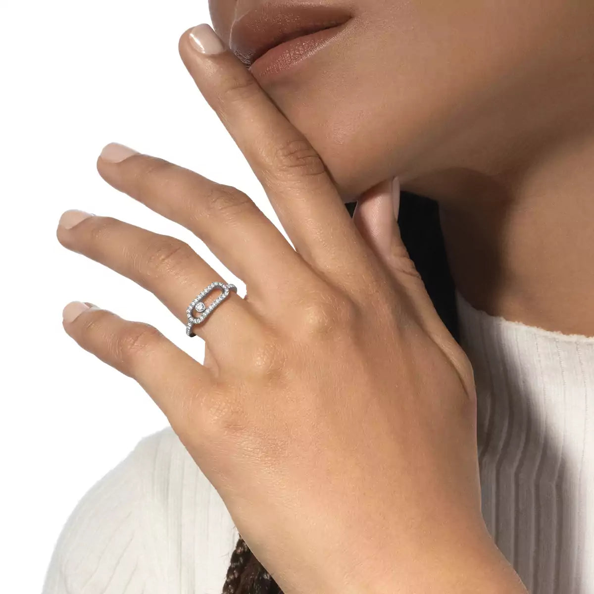 [⭐moonlume]Move Uno Diamond Ring in Gold