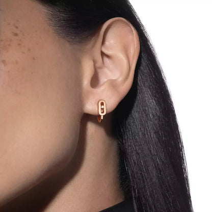 [⭐moonlume]Diamond Mini Hoop Earrings Move Classique
