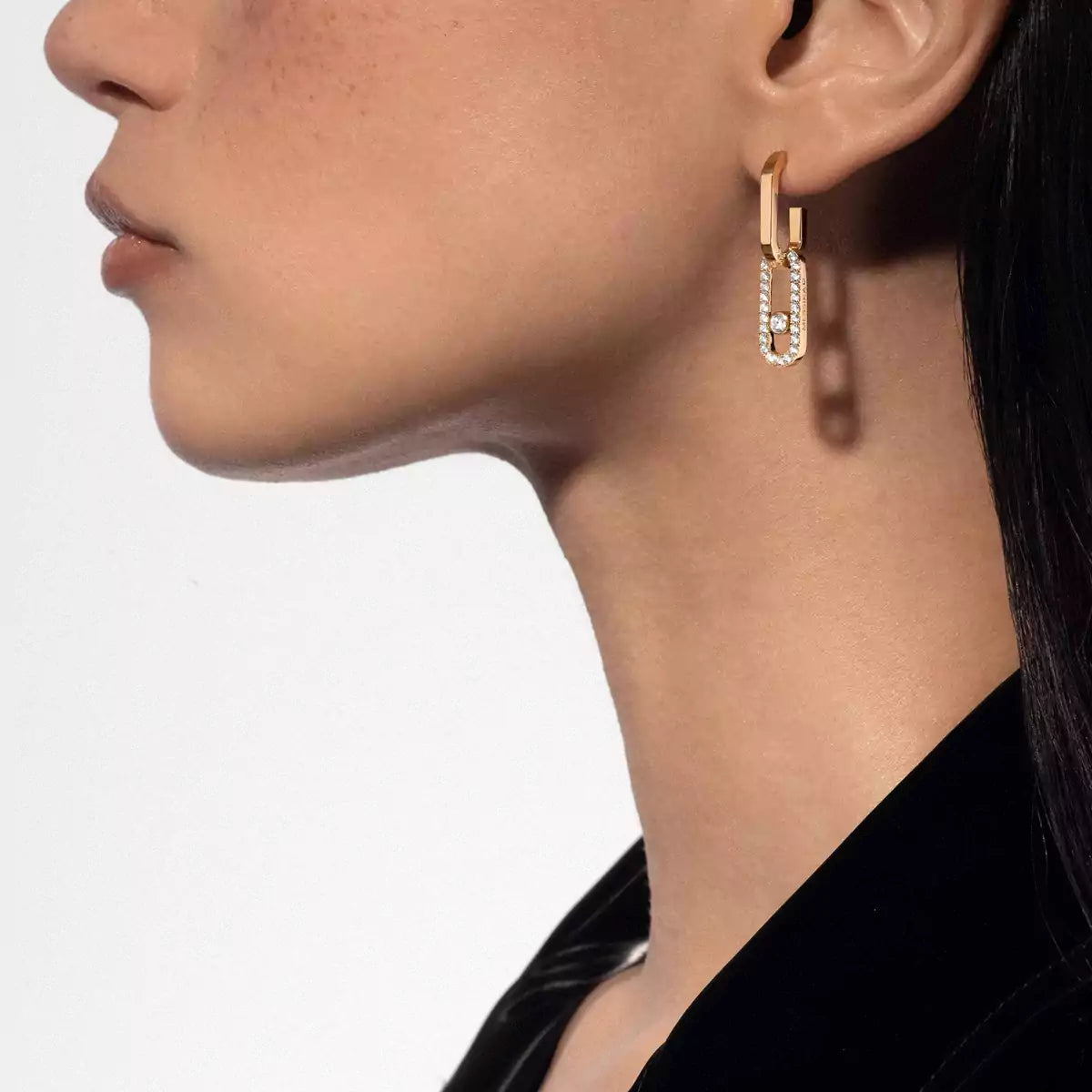 [⭐moonlume]Move Link Diamond Earrings