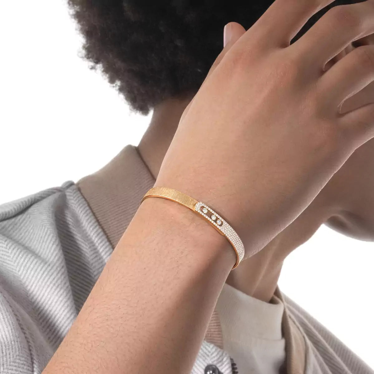 [⭐moonlume]Move Noa Ciselé half pavé bangle
