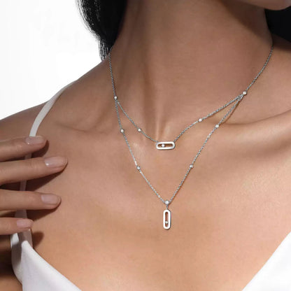 [⭐moonlume] Move Uno Diamond Necklace
