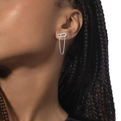 [⭐moonlume]Move Uno Diamond Earrings