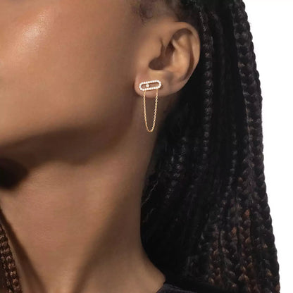 [⭐moonlume]Move Uno Diamond Earrings