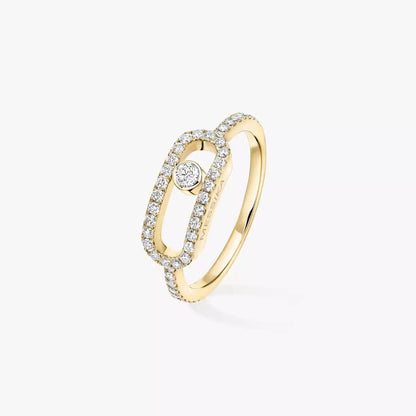 [⭐moonlume]Move Uno Diamond Ring in Gold