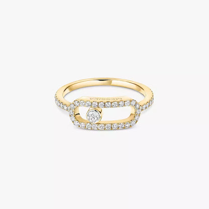 [⭐moonlume]Move Uno Diamond Ring in Gold