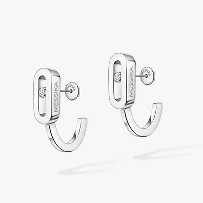 [⭐moonlume]Diamond Mini Hoop Earrings Move Classique