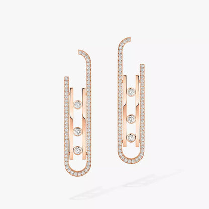 [⭐moonlume]Diamond Pendant Earrings Move 10Th