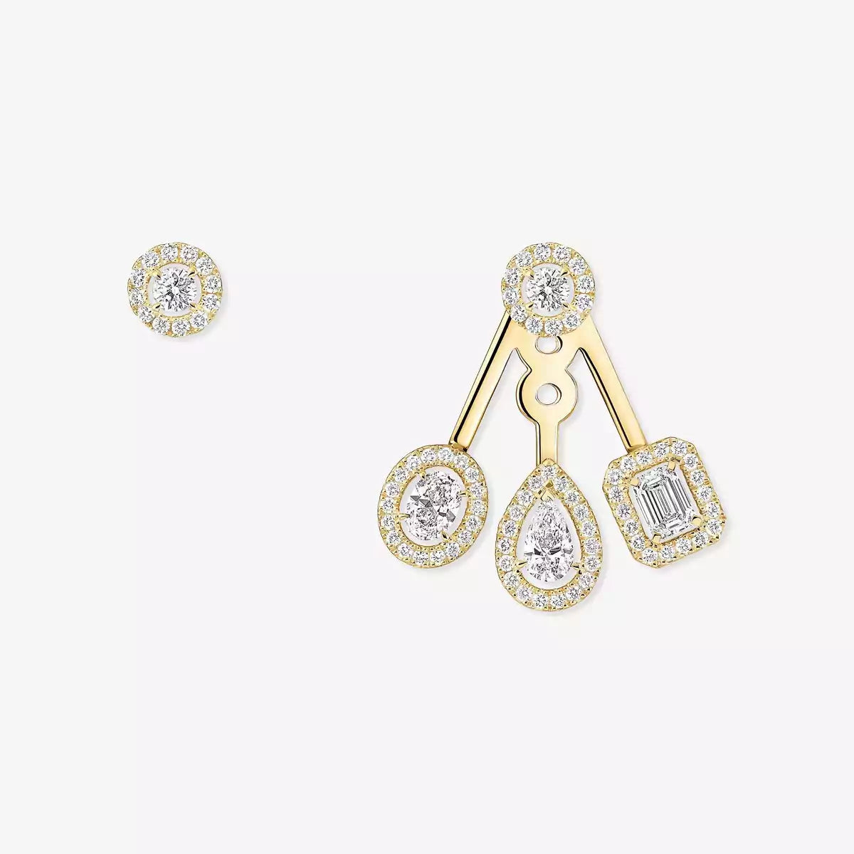 [⭐moonlume] My Twin Trio  Diamond Earrings