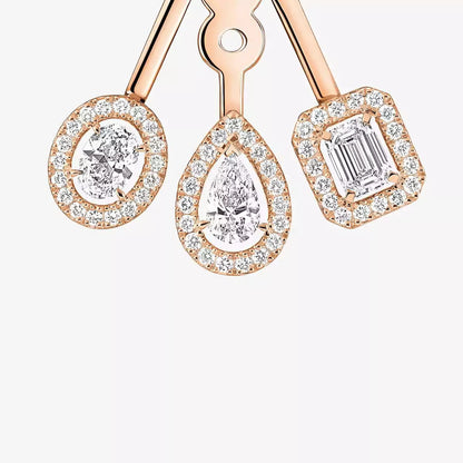 [⭐moonlume] My Twin Trio  Diamond Earrings