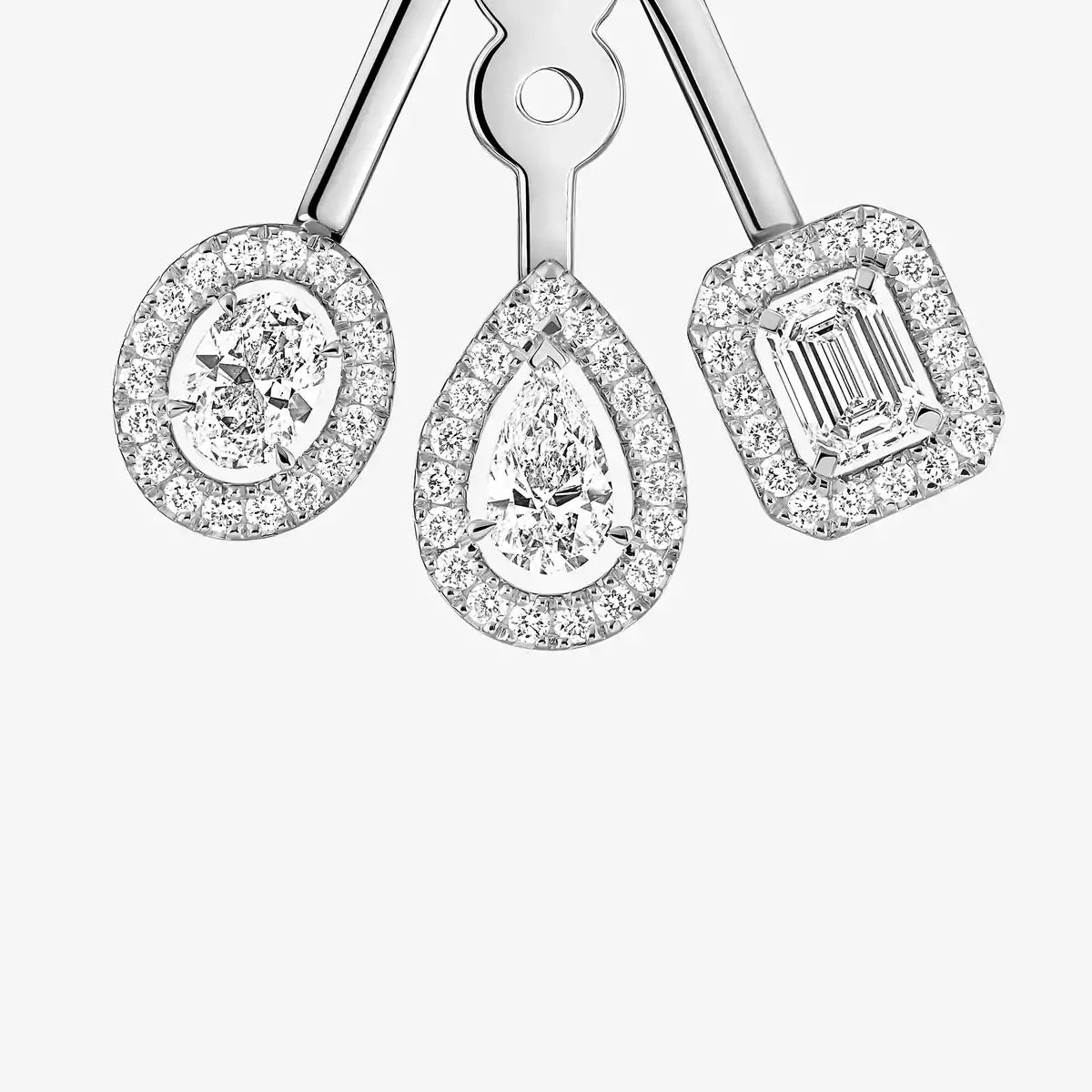 [⭐moonlume] My Twin Trio  Diamond Earrings