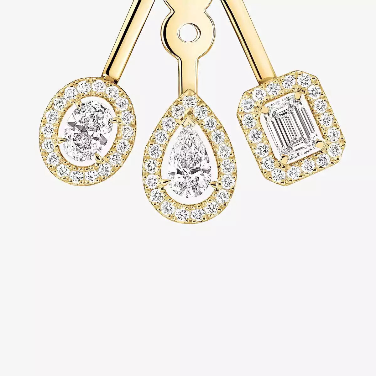 [⭐moonlume] My Twin Trio  Diamond Earrings